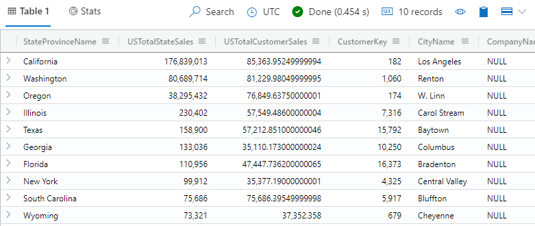 Screenshot of the materialize function, showing the second block of the query.