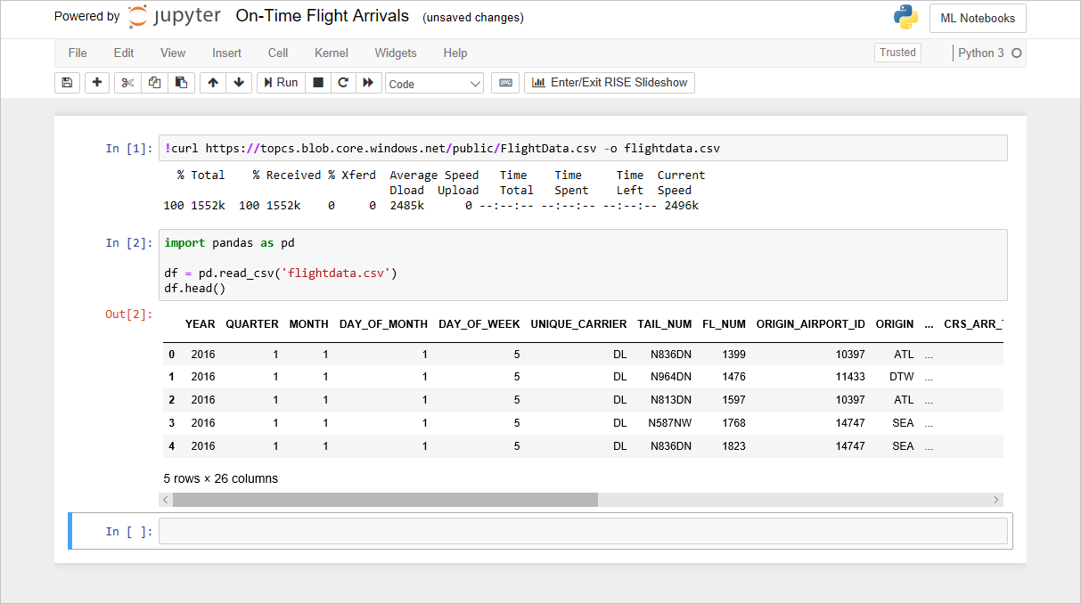 Das FlightData-Notebook