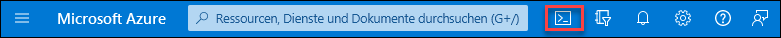 Screenshot: Azure Cloud Shell-Symbol im Azure-Portal