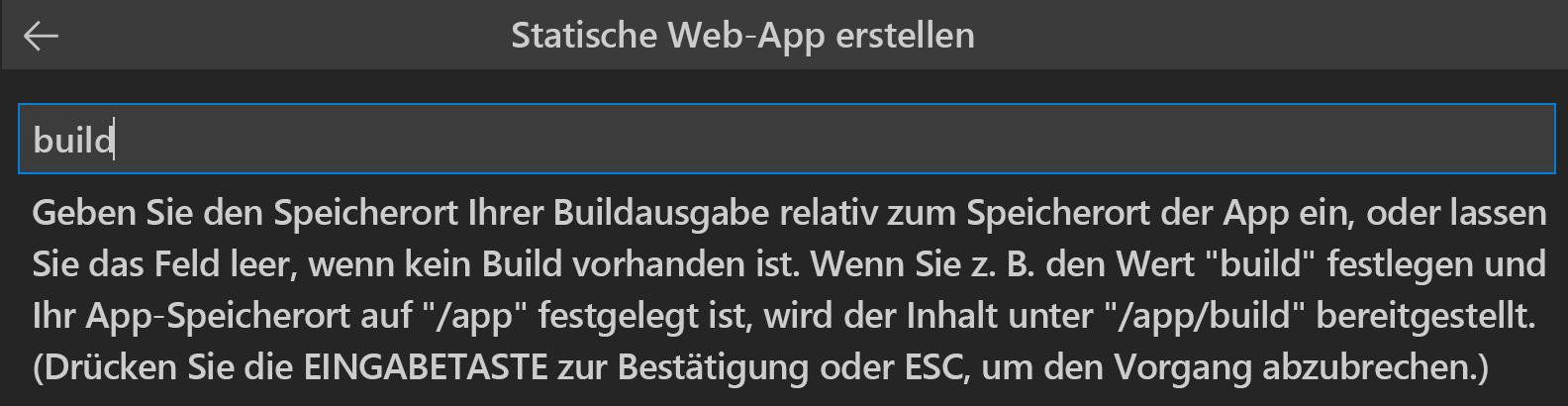 Screenshot: Pfad der React-App-Dateien