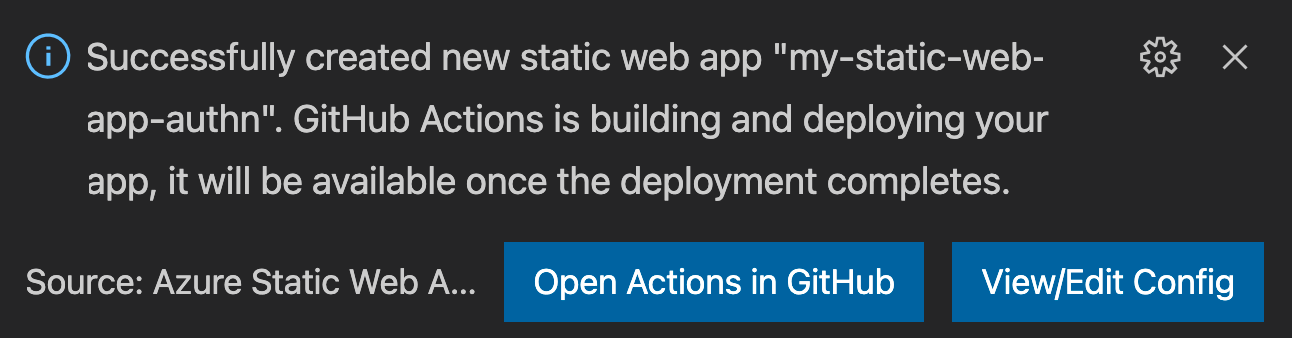 Screenshot: Popupfenster „Actions auf GitHub öffnen“ und Fenster „Konfiguration anzeigen/bearbeiten“