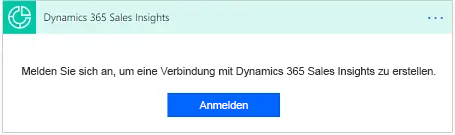 Melden Sie sich an, um eine Verbindung zu Dynamics 365 Sales Insights herzustellen.