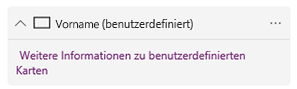 Screenshot der benutzerdefinierten Einstellungen für Karteneigenschaften