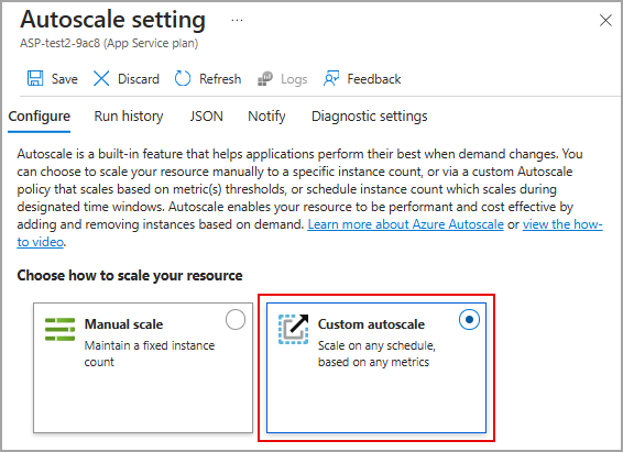 Enabling autoscale