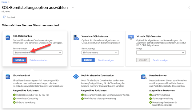 Bereitstellen von Hyperscale in Azure SQL-Datenbank