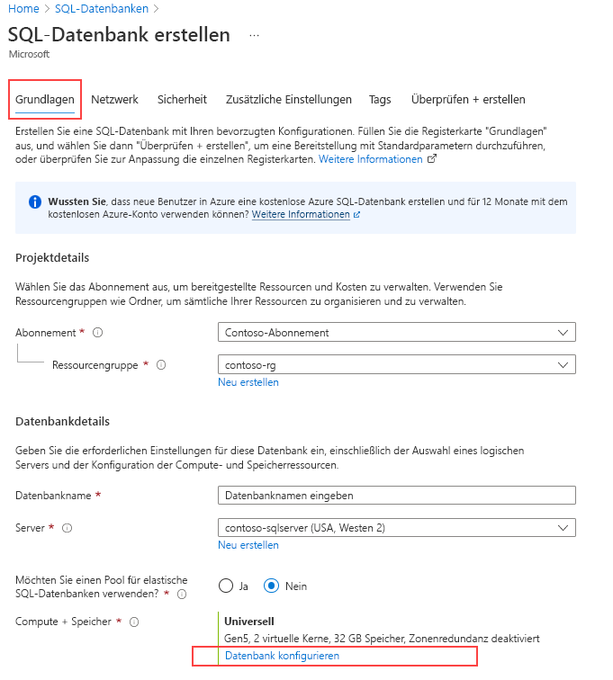 Konfigurieren von Hyperscale in Azure SQL-Datenbank