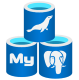 Screenshot: Logos für Azure Database for MariaDB, MySQL und PostgreSQL