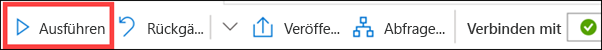 Die Schaltfläche „Ausführen“ ist in der Abfragesymbolleiste hervorgehoben.