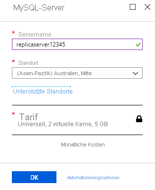 Image showing replication in the Azure portal