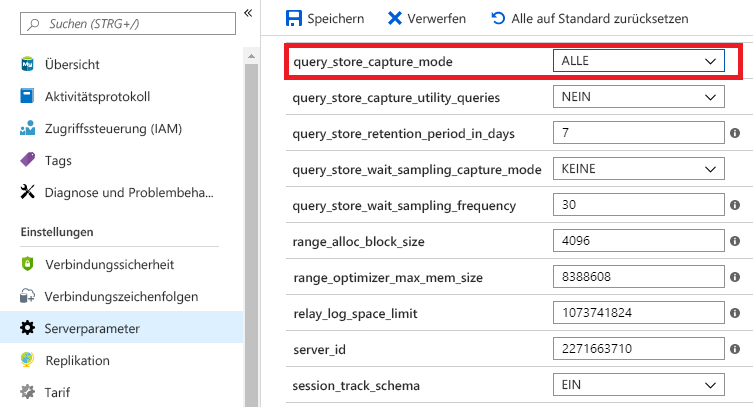 Image showing Query Store capture mode