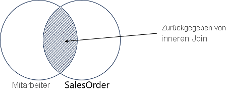 Venn-Diagramm der übereinstimmenden Mitglieder der Mengen „Employee“ und „SalesOrder“