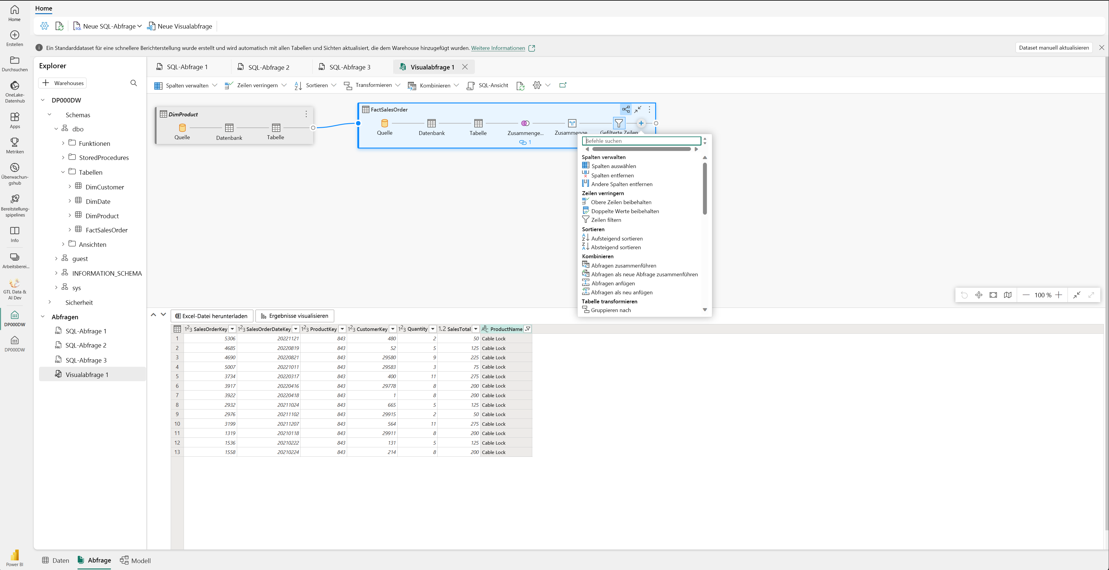 Screenshot of the Visual Query Editor.