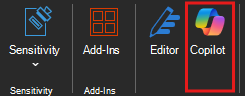 Screenshot des Copilot-Symbols im Word-Menüband