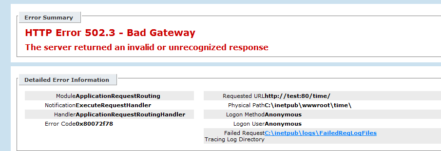 Screenshot, der eine ungültige Antwort vom Memberserver zeigt.