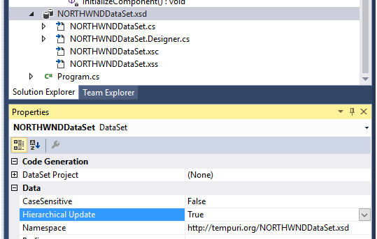 Einstellungen der hierarchischen Updates