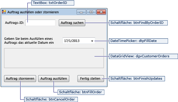 Bestellungen erfüllen oder widerrufen