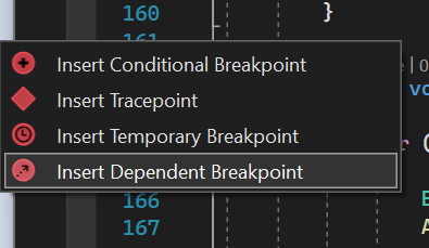 Dependentbreakpoint-Kontext