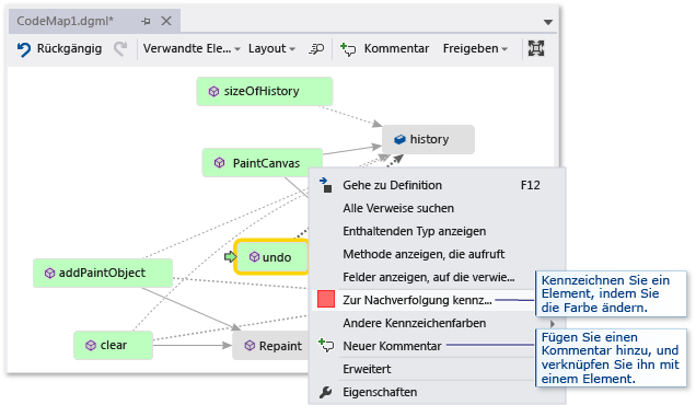 Code map - Comment and flag items for followup