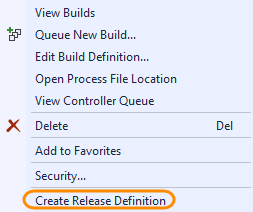 Erstellen einer Releasedefinition aus Visual Studio