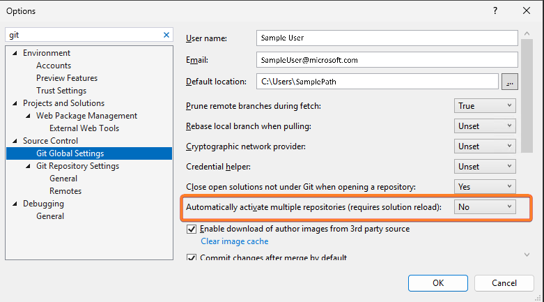 Multi-Repository-Einstellung