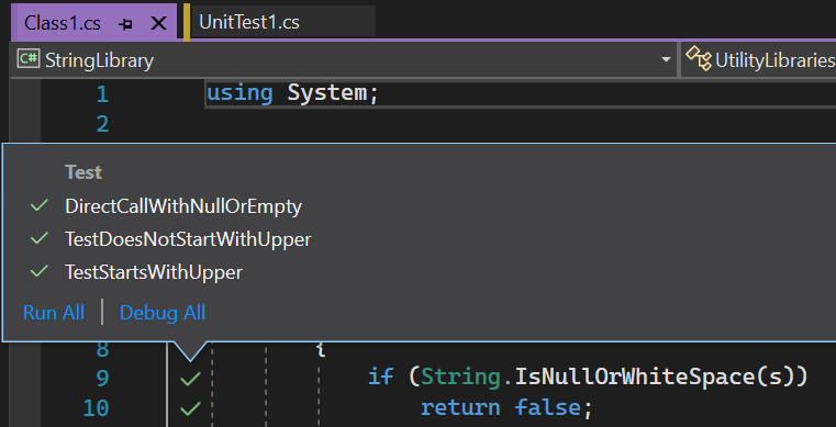 Code Coverage für die Bedingungsanweisung „if“