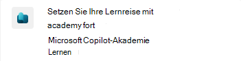 Screenshot der Copilot Academy-Benachrichtigung in Microsoft Teams.