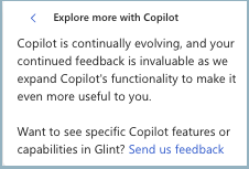 Screenshot: Teilen von Copilot-Feedback mit Microsoft