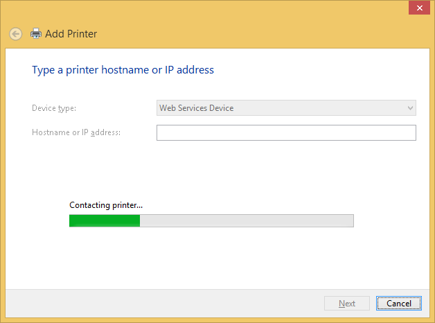 Hostname oder IP-Adresse eingeben.