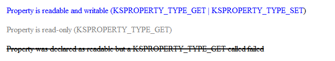 Diagramm mit drei Schriftarten, die Attribute des ksproperty abrufen und festlegen, status.