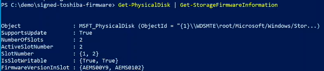 aktualisierte NVMe-Datenträgerfirmware