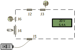 Diagramm zu FT-Fall 3: Laden und Stromversorgung.