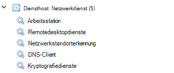 Ausführen von Prozessen im Task-Manager, Version 1607.