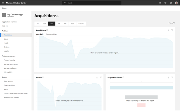 Partner Center-Analyseseite