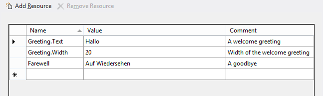 Ressource hinzufügen, deutsch