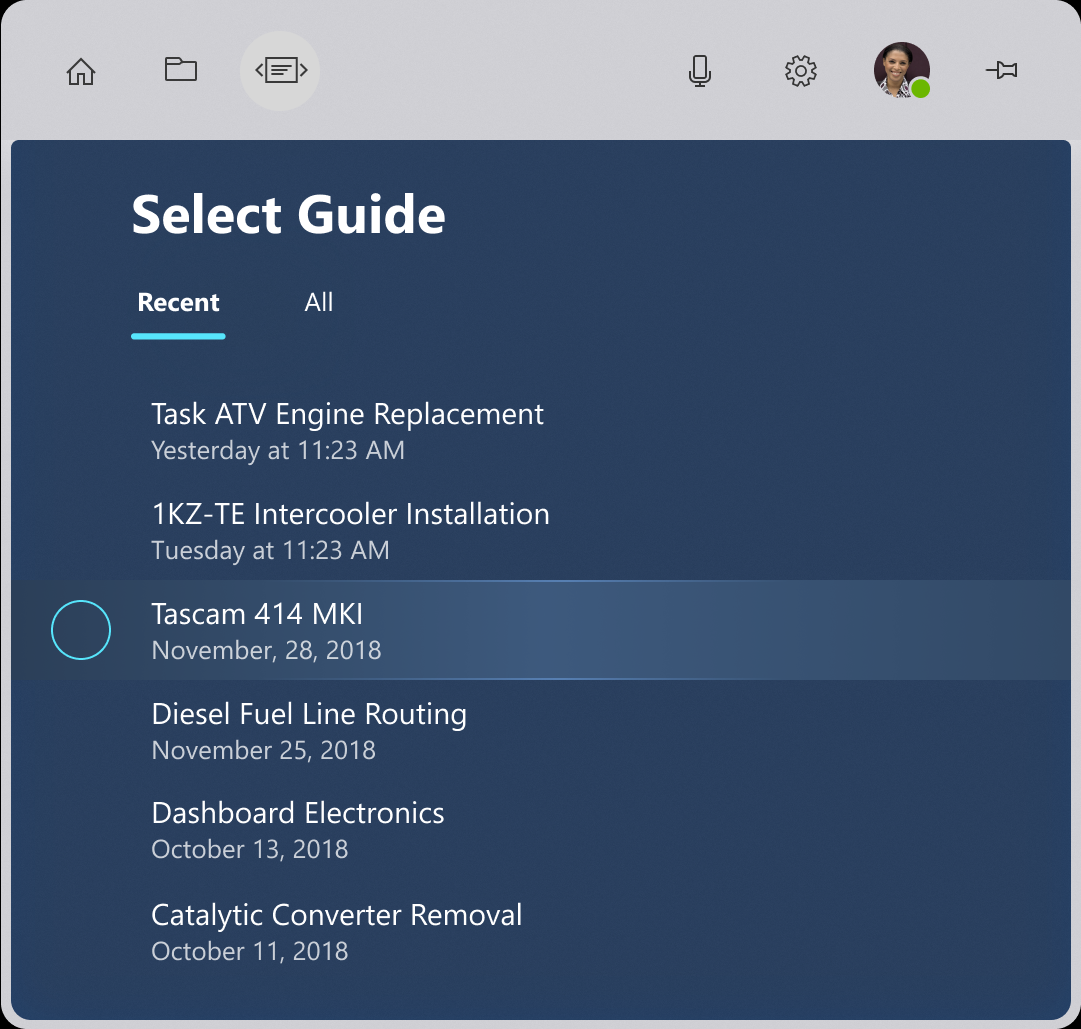 Microsoft Dynamics 365 Guides-Liste