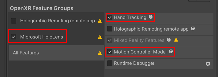 OpenXR-Featuregruppen