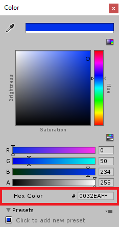 Farbe auf Blau aktualisieren.