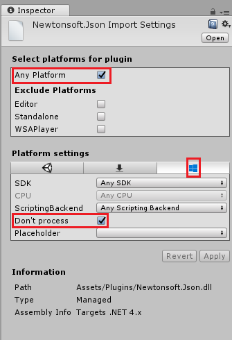 Importieren der DLLs in Unity