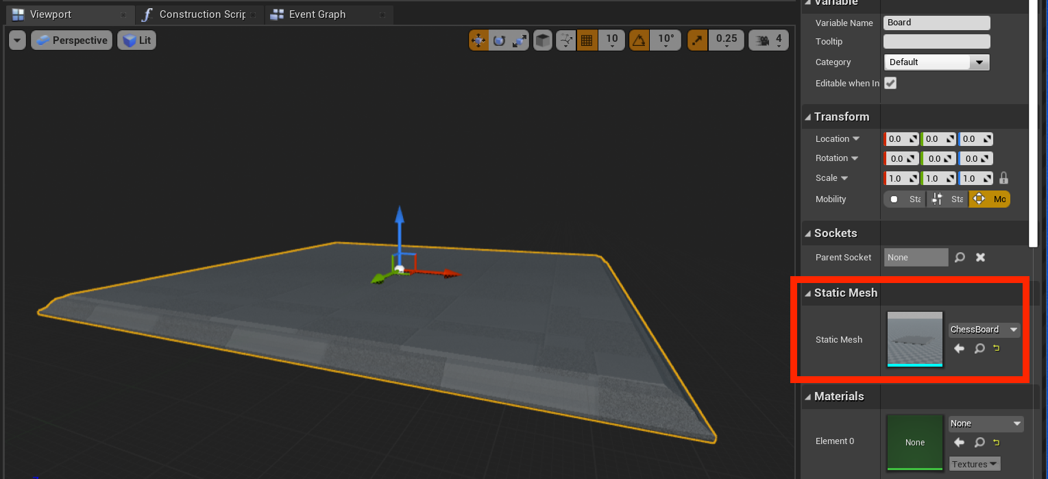 Das Schachbrettgitter im Viewport