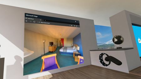 Eingeben von VR aus Microsoft Edge innerhalb des Mixed Reality Cliffhouse