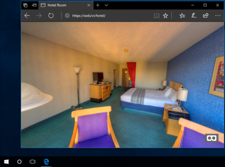 Eingeben von VR über Microsoft Edge auf dem Desktop