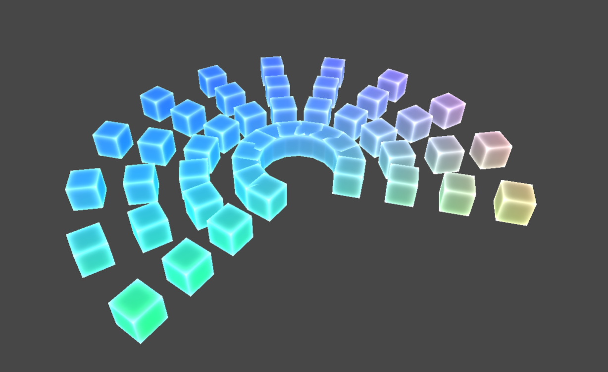 Grid-Objektauflistung – Radial