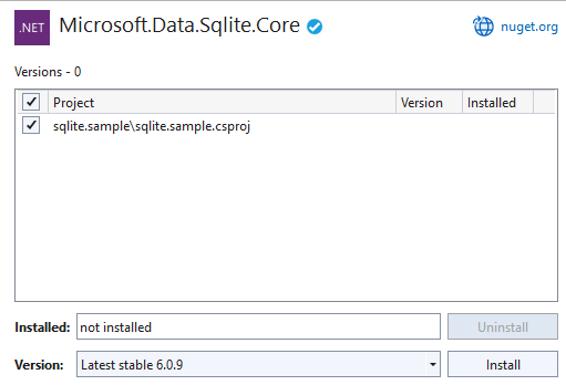 SQLite Core-Paket