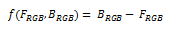 Mathematische Formel für einen subtrahieren Mischungseffekt.