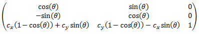 Drei-nach-Drei-Transformationsmatrix