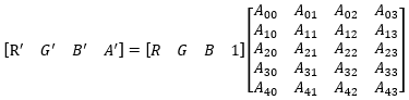 eine Beispielmatrixdefinition.