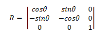 Zeigt eine Formel für eine Rotationstransformation an.