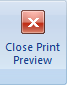 Screenshot der Schaltfläche „Druckvorschau schließen“ 
