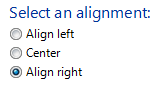 Screenshot des Optionsfelds Standard Anweisung