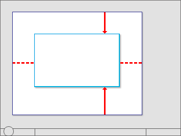 Abbildung des eigenen Fensters, das über dem Besitzerfenster zentriert ist 